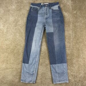 Rag & Bone womens Jeans 25 Stretch Miramar Nina Cigarette Byron Patch Work Blue